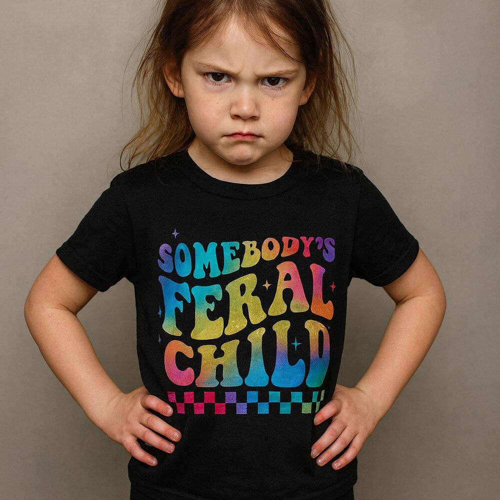 Girl's Somebody's Feral Child Tee